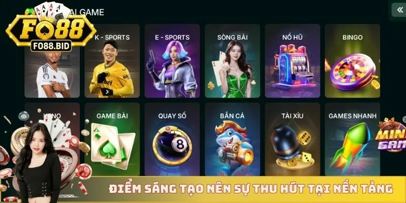 FO88 4 Điểm sáng tạo nên sự thu hút tại nền tảng