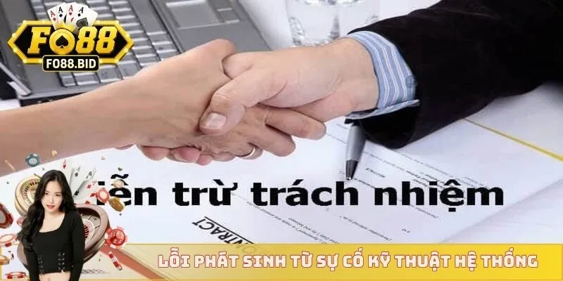 Miễn Trừ Trách Nhiệm 2 Lỗi phát sinh xuất phát từ sự cố kỹ thuật hệ thống