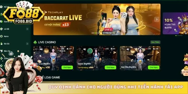 Tải App FO88 3 Quy định dành cho người dùng khi tiến hành tải app về điện thoại